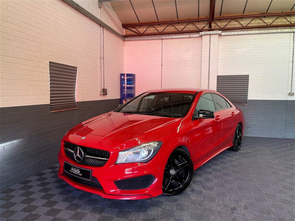 Compare Mercedes-Benz CLA Class 2.1 Cla220 Cdi Amg Sport Coupe 7G-dct E YY65FLN Red
