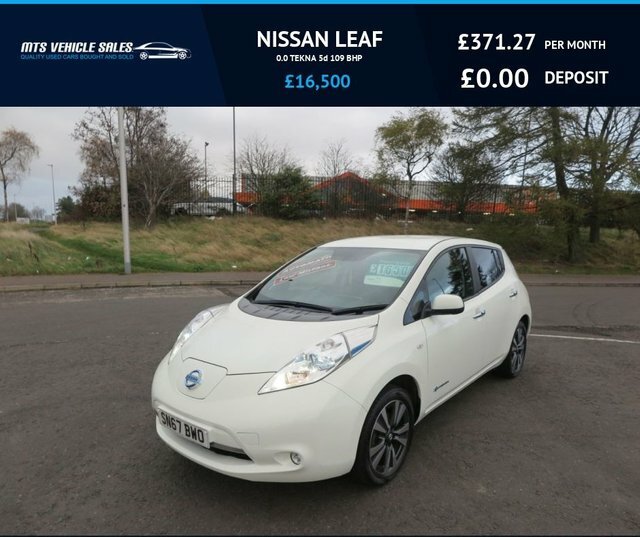 Compare Nissan Leaf 0.0 Tekna 1 Owner,only 9,000Mls,diamond Cut Alloys SN67BWO Black