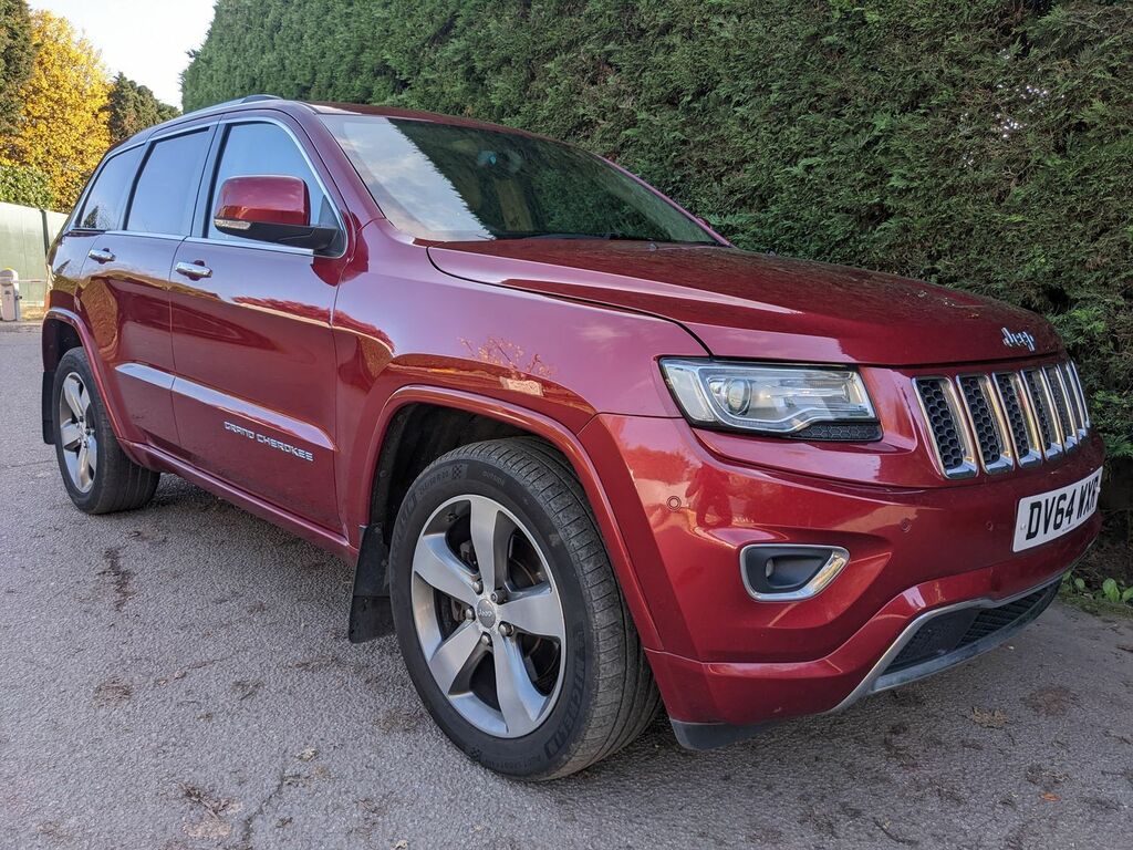 Compare Jeep Grand Cherokee Estate V6 Crd Overland 2014 DV64WXR Red