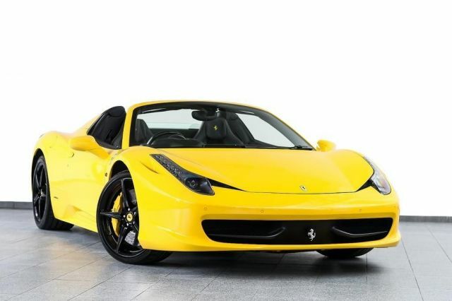 Compare Ferrari 458 Convertible  Yellow