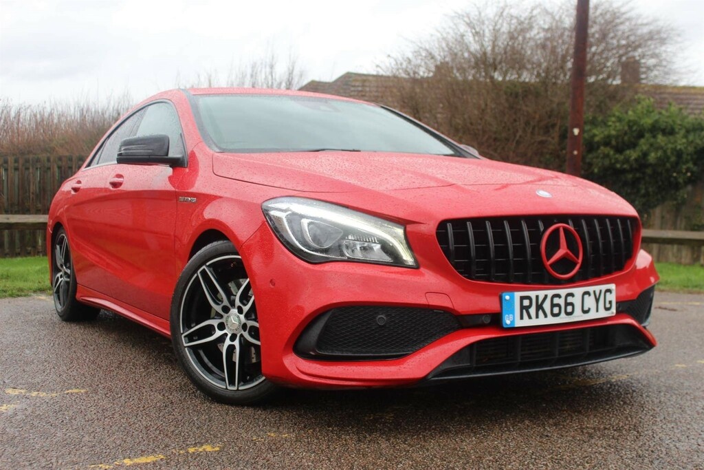 Compare Mercedes-Benz CLA Class Saloon RK66CYG Red