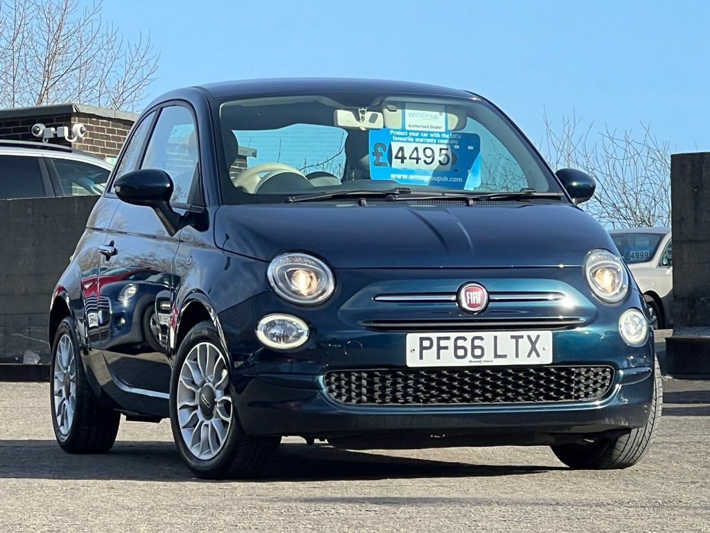 Compare Fiat 500 1.2 Eco Pop Star Euro 6 Ss PF66LTX Blue