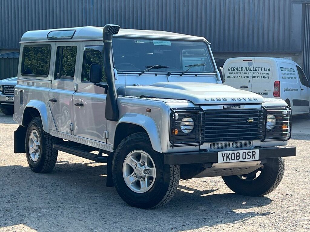Compare Land Rover Defender 110 110 County Station Wagon YK08OSR Silver