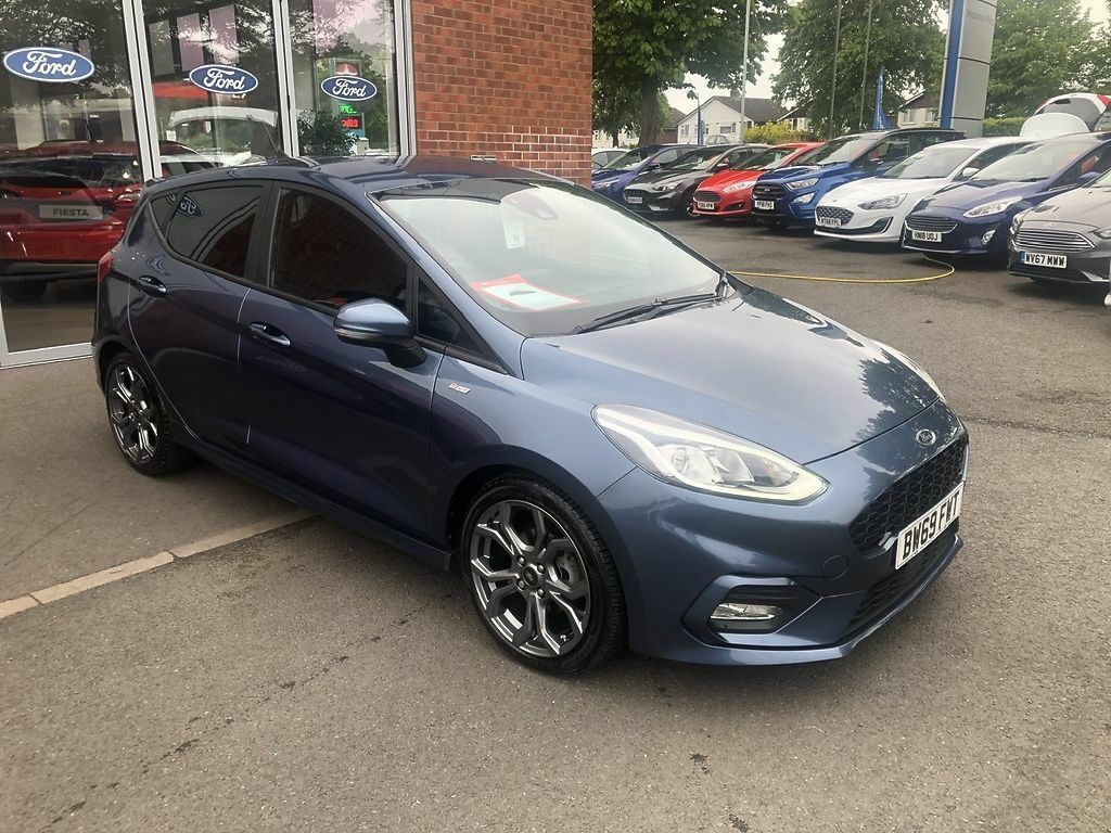 Compare Ford Fiesta 1.0T Ecoboost Gpf St-line Hatchback Aut BW69FWT Blue