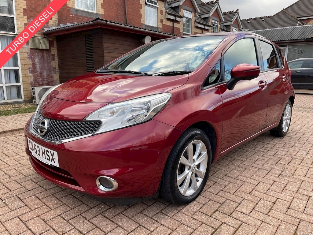 Compare Nissan Note Dci Tekna CK63HSX Red