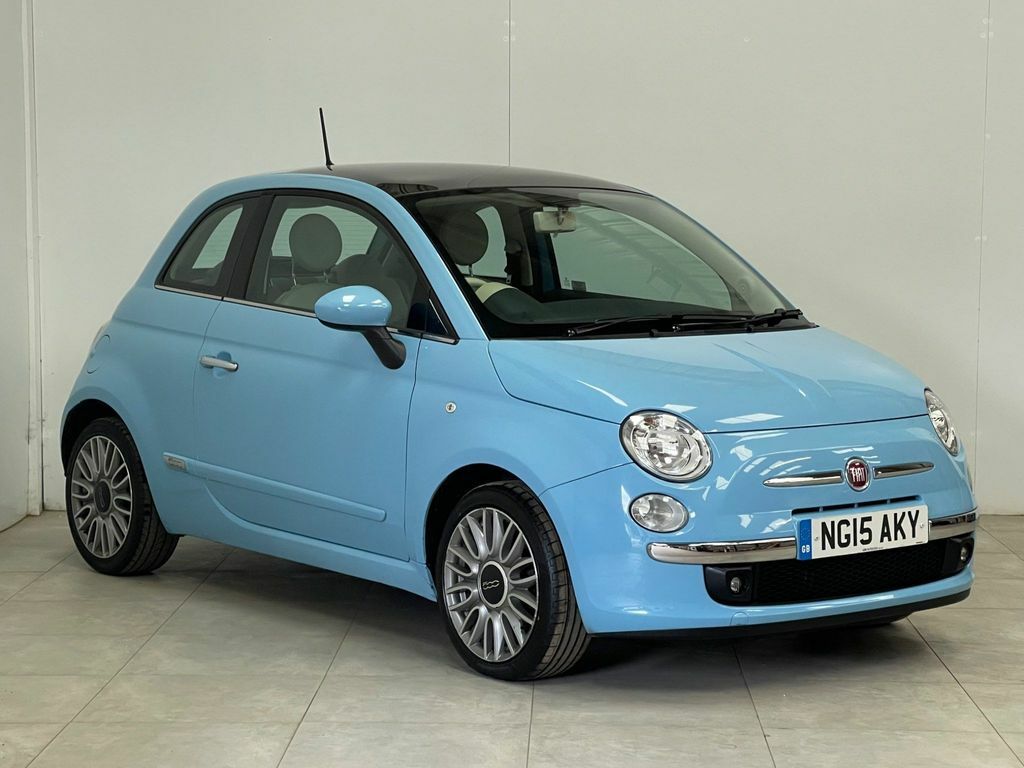 Compare Fiat 500 1.2 Eco Lounge Euro 6 Ss NG15AKY Blue