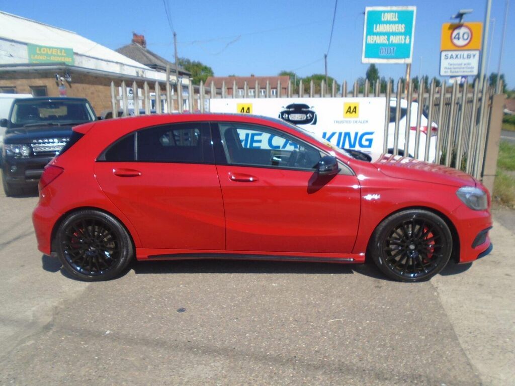 Compare Mercedes-Benz A Class Hatchback 2.0 A45 Amg Spds Dct 4Matic Euro 6 Ss OY65GJV Red