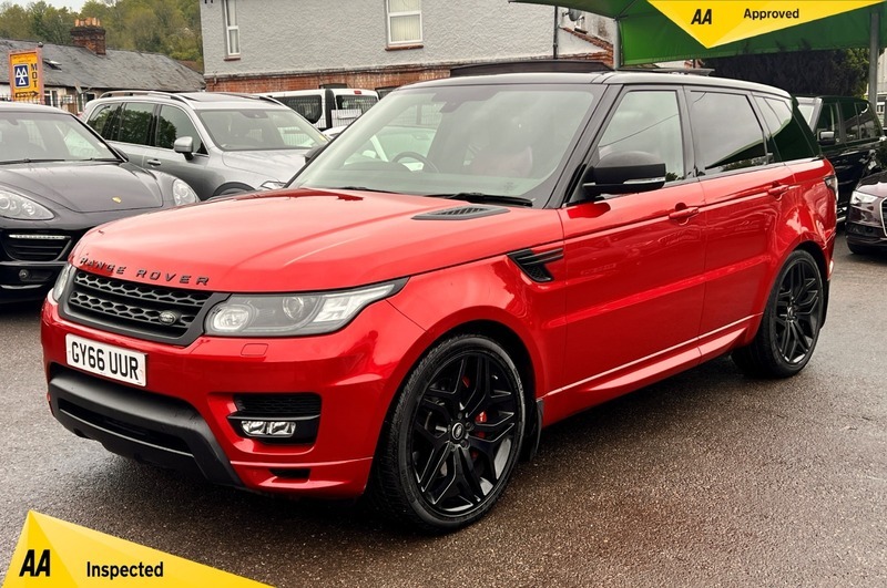 Compare Land Rover Range Rover Sport Range Rover Sport Dynamic V8 Sc Aut GY66UUR Red